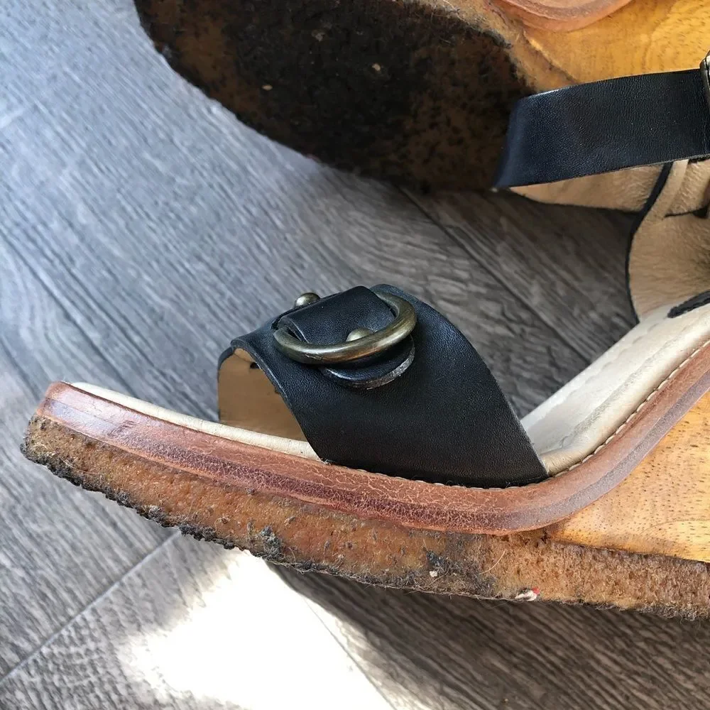 Frye leather wood